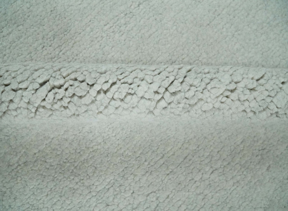 Solid plane Silver Hand Knotted 8x10 Wool Area Rug