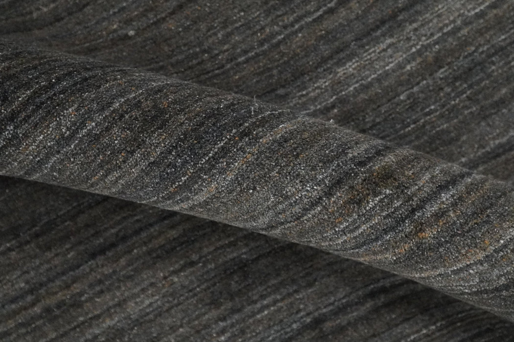 Solid Shaded Charcoal Shaded Scandinavian 5x7 Blended Wool Flatwoven Area Rug | HL34