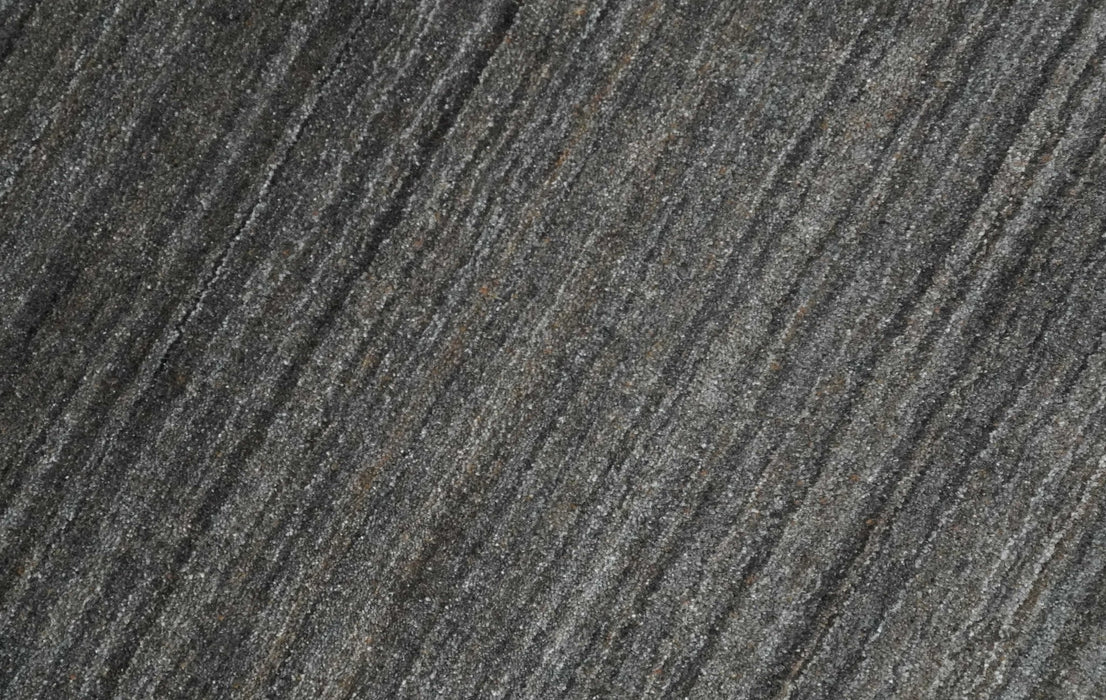 Solid Silver and Charcoal Shaded Scandinavian 5x7 Blended Wool Flatwoven Area Rug | HL23