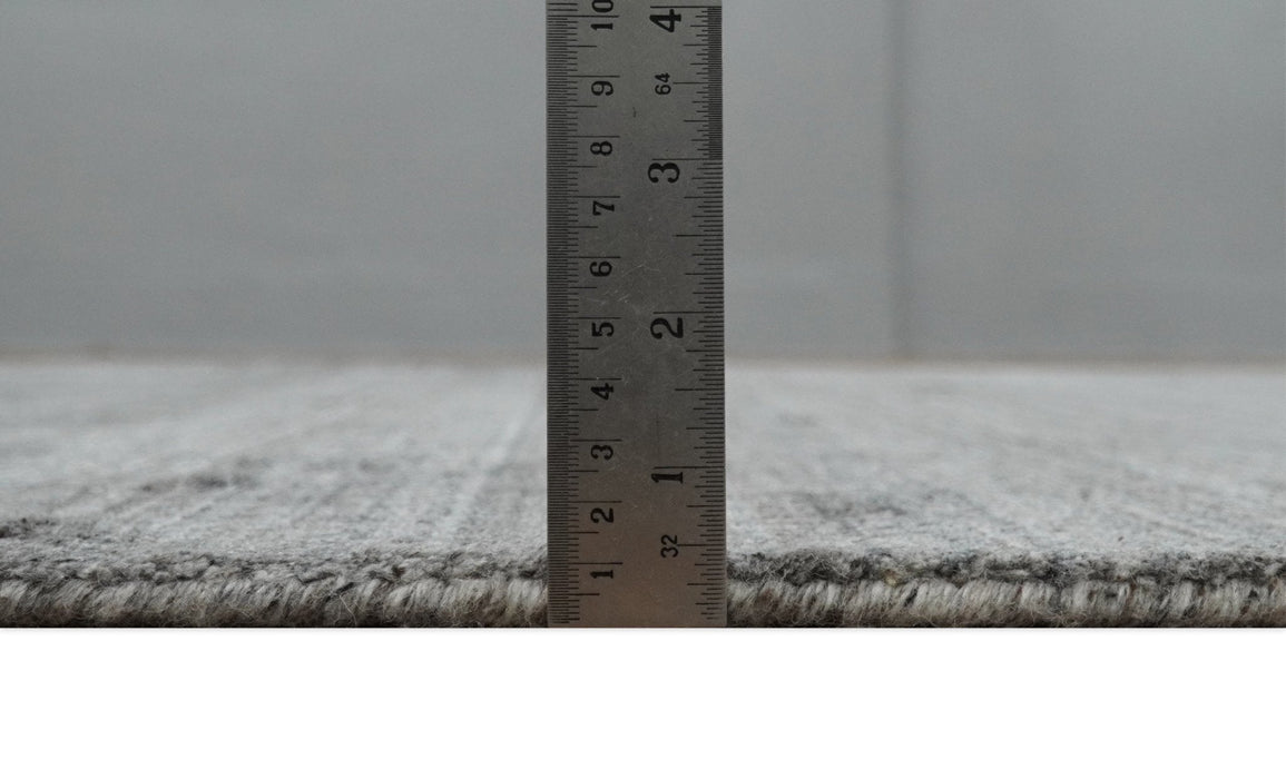 Solid Gray Shaded Scandinavian 5x7 Blended Wool Flatwoven Area Rug | HL37