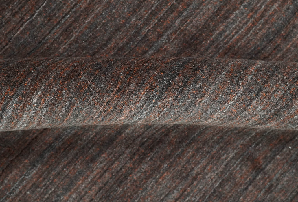 Modern Solid Brown 5x7 Blended Wool Flatwoven Area Rug