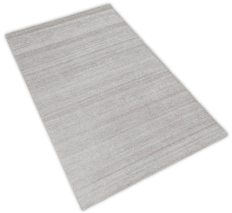Solid Taupe Silver Rug | Made with wool and viscose blend | TRD171