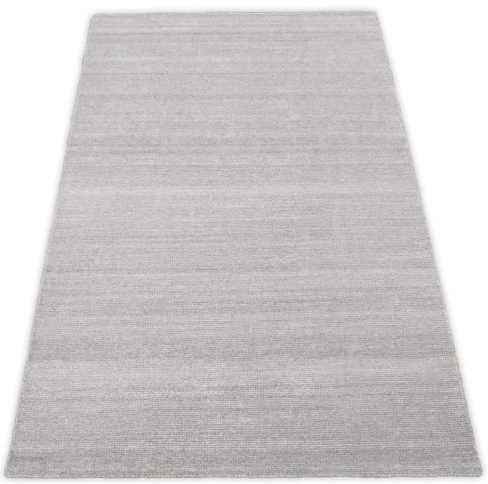 Solid Taupe Silver Rug | Made with wool and viscose blend | TRD171