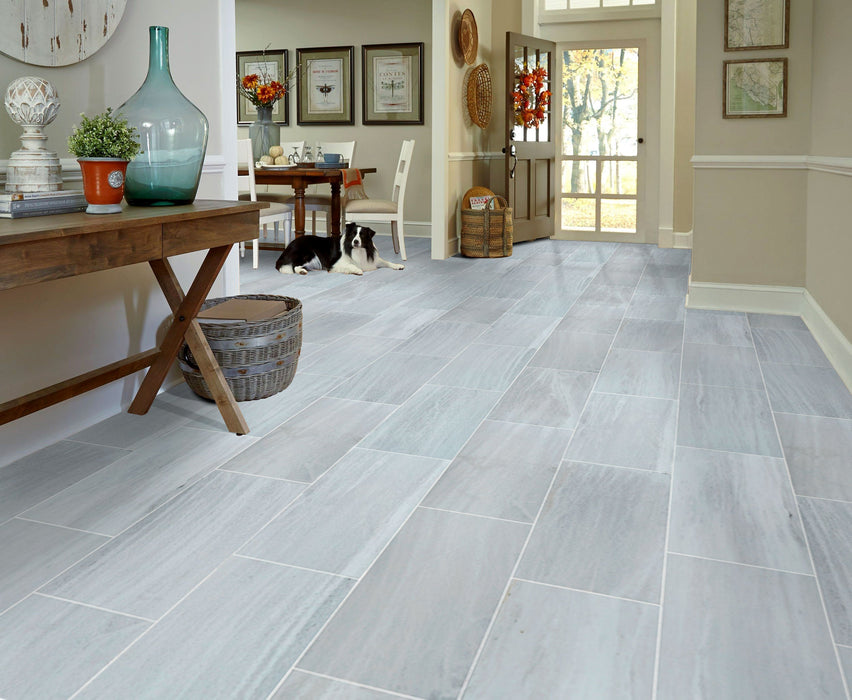 Solto White Marble Tiles Polished Floor and Wall Tile - Belair Collection