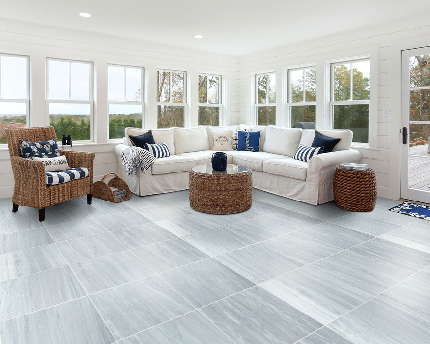 Solto White Marble Tiles Polished Floor and Wall Tile - Belair Collection