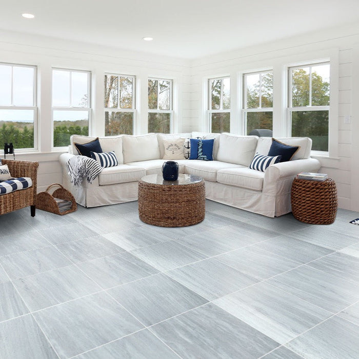 Solto White Marble Tiles Polished Floor and Wall Tile - Belair Collection