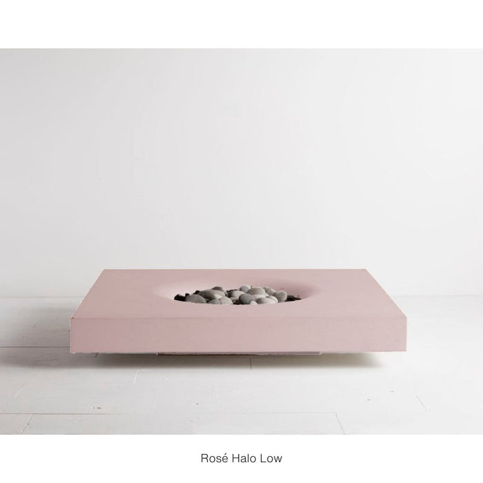 Solus Halo Low Square Ultra High-Performance Concrete Gas Fire Pit