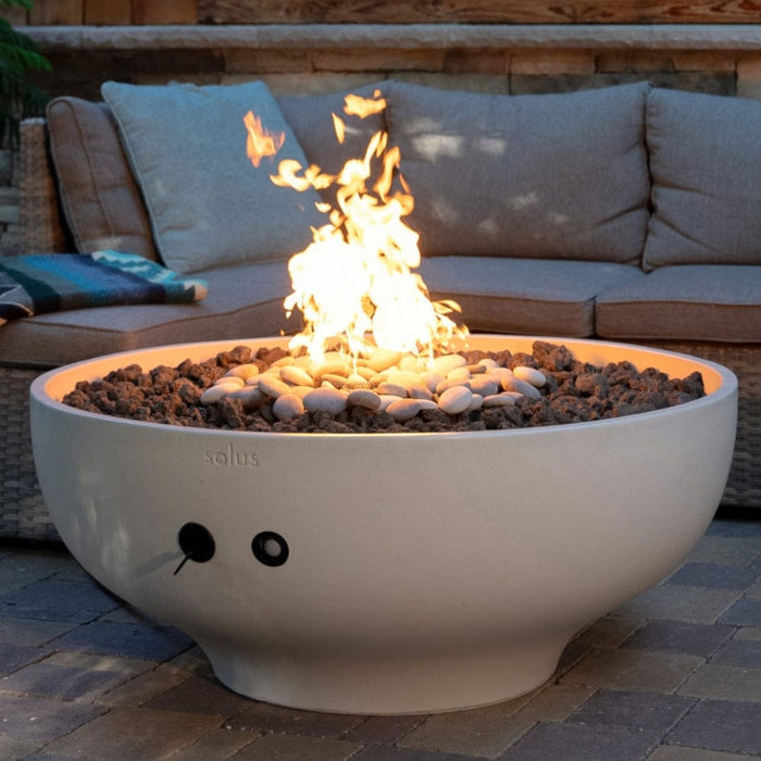 Solus Luna 42-Inch Round Ultra High-Performance Concrete Gas Fire Pit