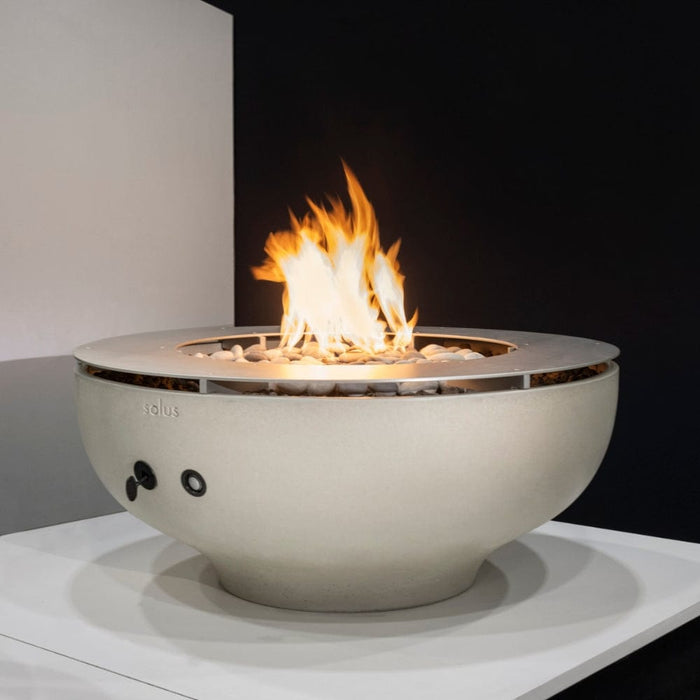 Solus Luna 42-Inch Round Ultra High-Performance Concrete Gas Fire Pit