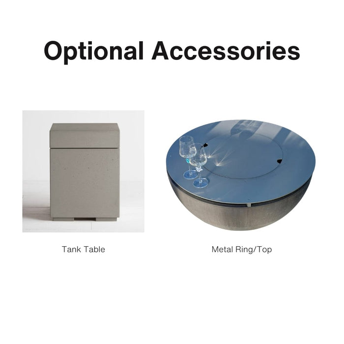 Solus Luna 42-Inch Round Ultra High-Performance Concrete Gas Fire Pit
