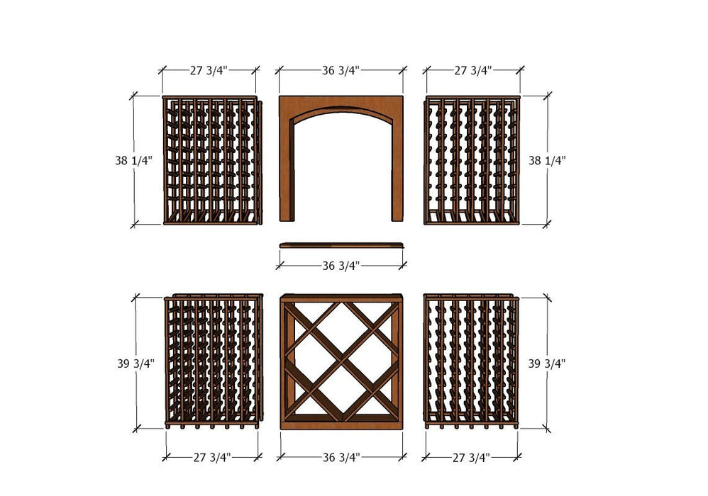 8 Foot Wine Cellar - 336 Bottle Capacity