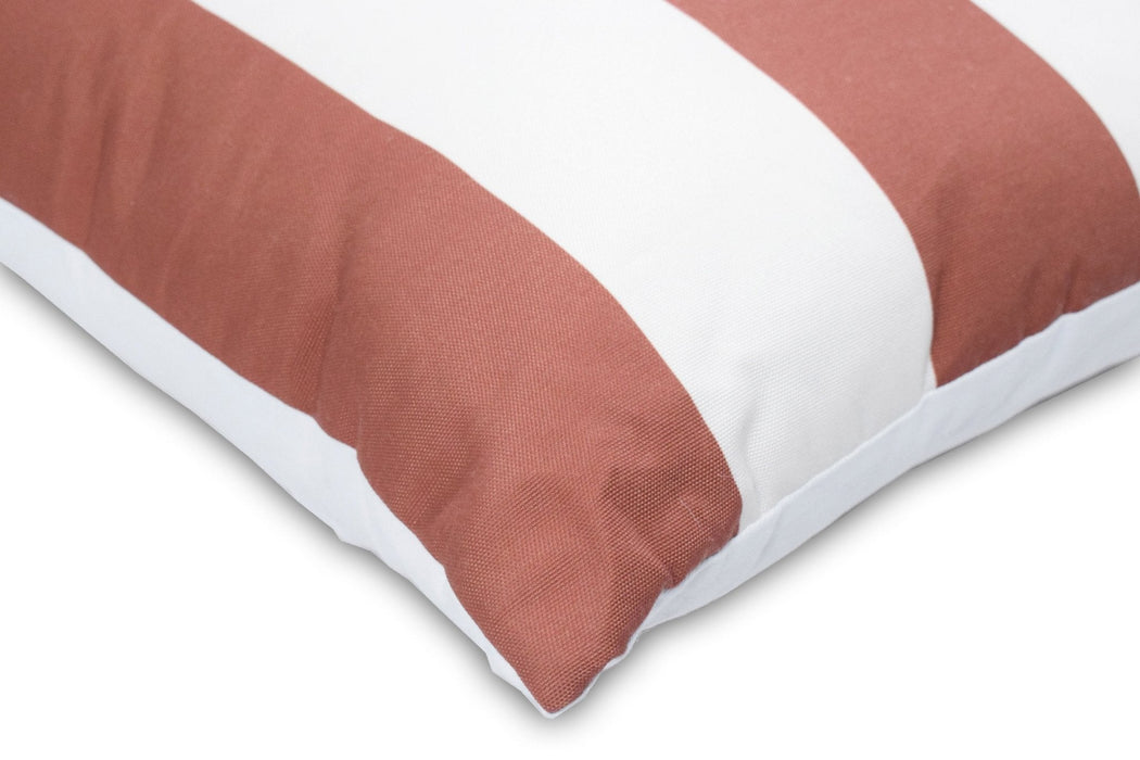Squared Nautica Striped Designed Outdoor Safe Pillow
