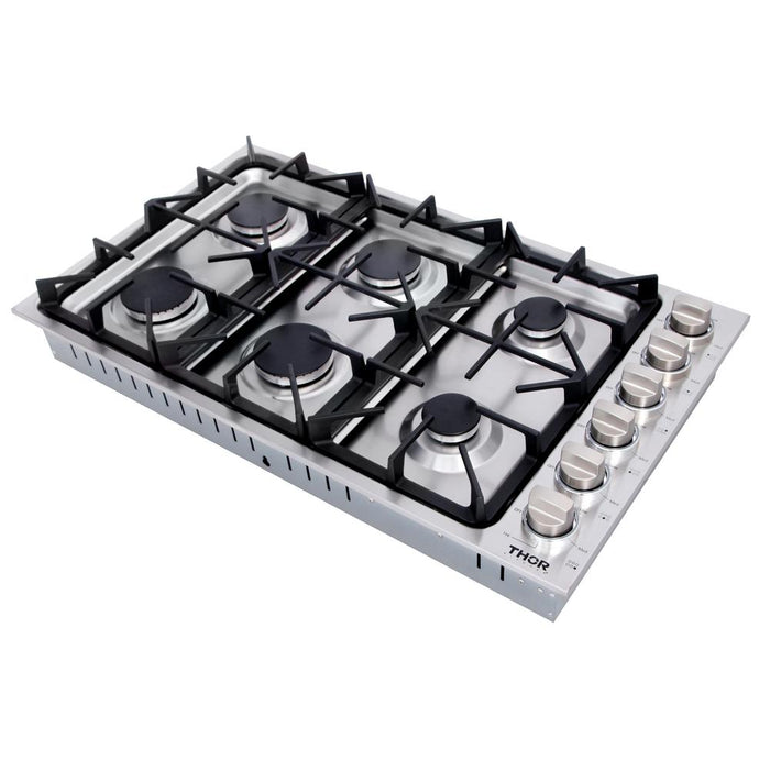 Thor 36 in. Drop-in Natural Gas Cooktop in Stainless Steel, TGC3601