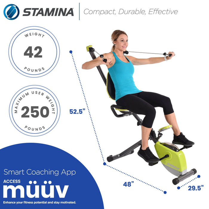 Stamina Wonder Stationary Portable Magnetic Resistance Training Exercise Bike