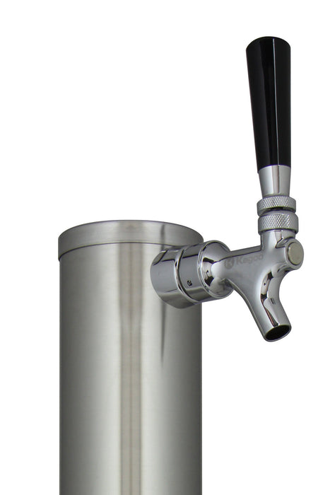 14" Tall Brushed Stainless Steel 1-Faucet Draft Beer Tower with Standard Faucets