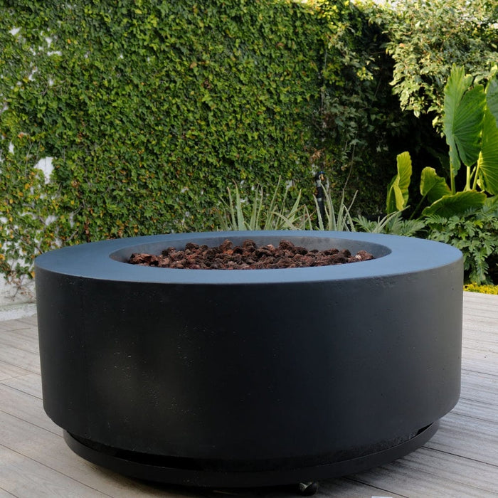 Stonelum Coliseo 01 47-Inch Round Concrete Gas Fire Pit