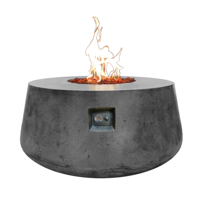 Stonelum Indiana 01 47-Inch Round Concrete Gas Fire Pit Table