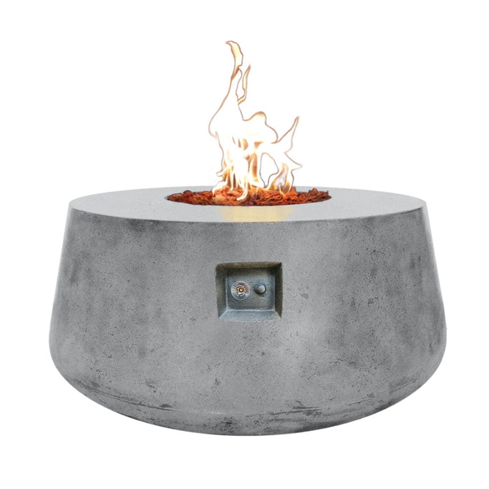 Stonelum Indiana 01 47-Inch Round Concrete Gas Fire Pit Table