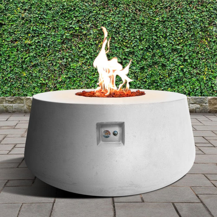 Stonelum Indiana 01 47-Inch Round Concrete Gas Fire Pit Table