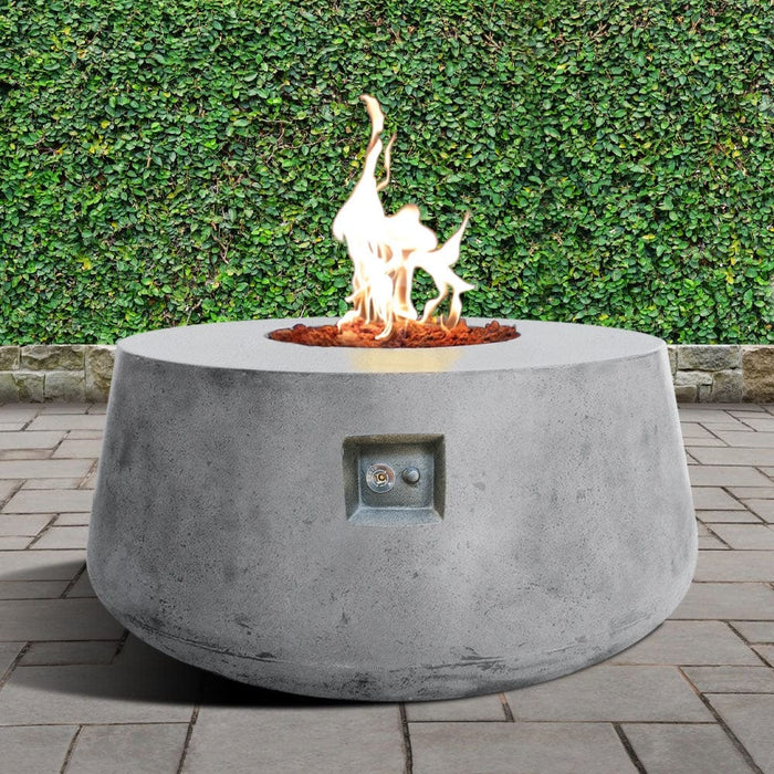 Stonelum Indiana 01 47-Inch Round Concrete Gas Fire Pit Table