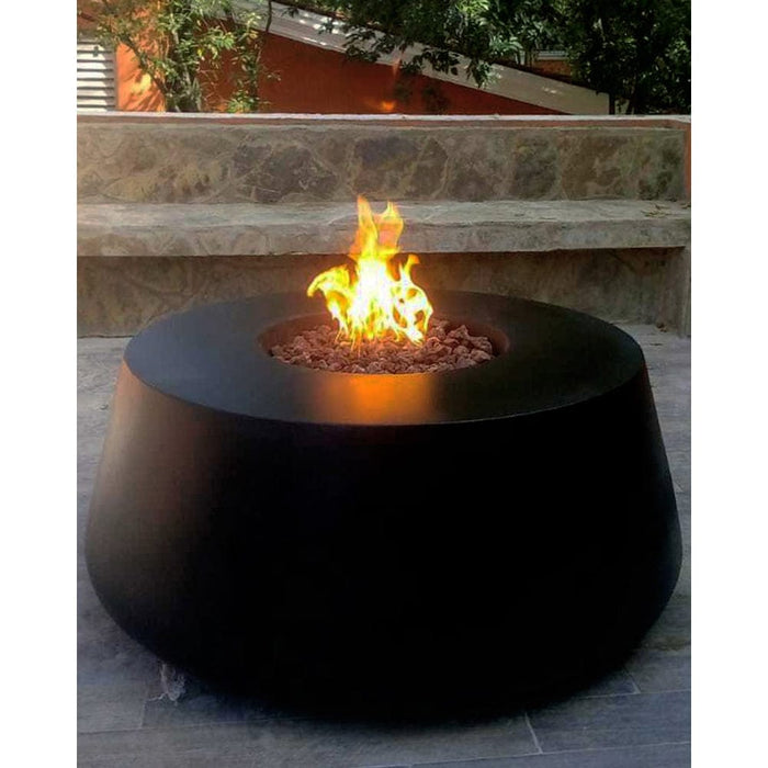 Stonelum Indiana 01 47-Inch Round Concrete Gas Fire Pit Table