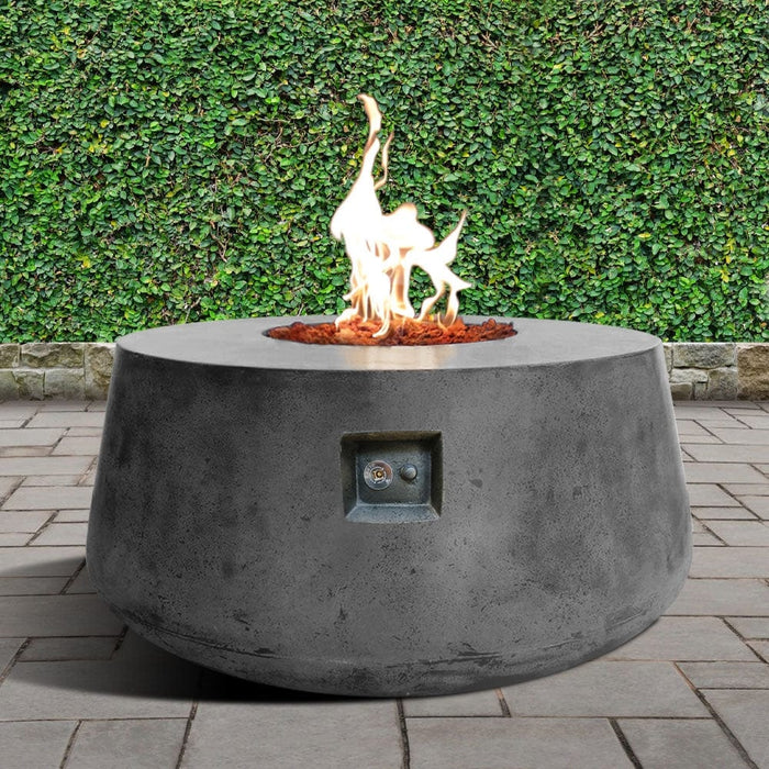 Stonelum Indiana 01 47-Inch Round Concrete Gas Fire Pit Table