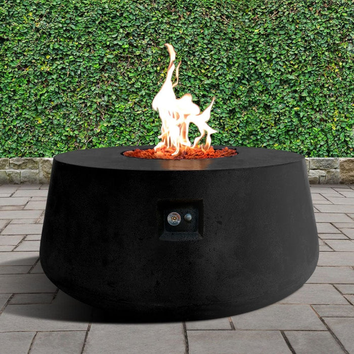 Stonelum Indiana 01 47-Inch Round Concrete Gas Fire Pit Table