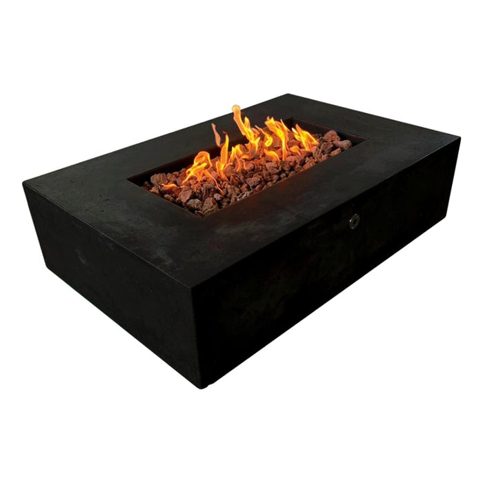 Stonelum Manhattan 01 53-Inch Rectangular Concrete Gas Fire Pit Table