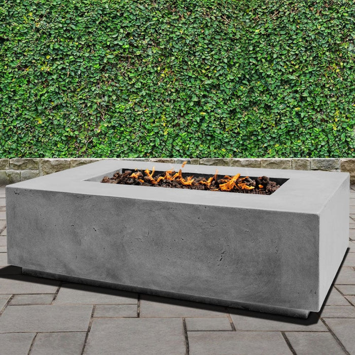 Stonelum Manhattan 01 53-Inch Rectangular Concrete Gas Fire Pit Table