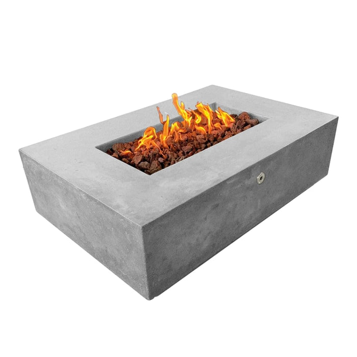 Stonelum Manhattan 01 53-Inch Rectangular Concrete Gas Fire Pit Table