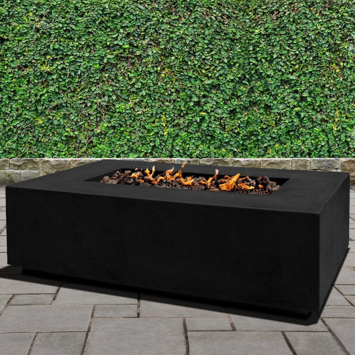 Stonelum Manhattan 01 53-Inch Rectangular Concrete Gas Fire Pit Table