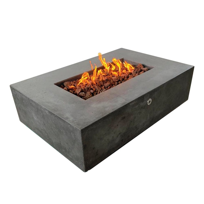 Stonelum Manhattan 01 53-Inch Rectangular Concrete Gas Fire Pit Table