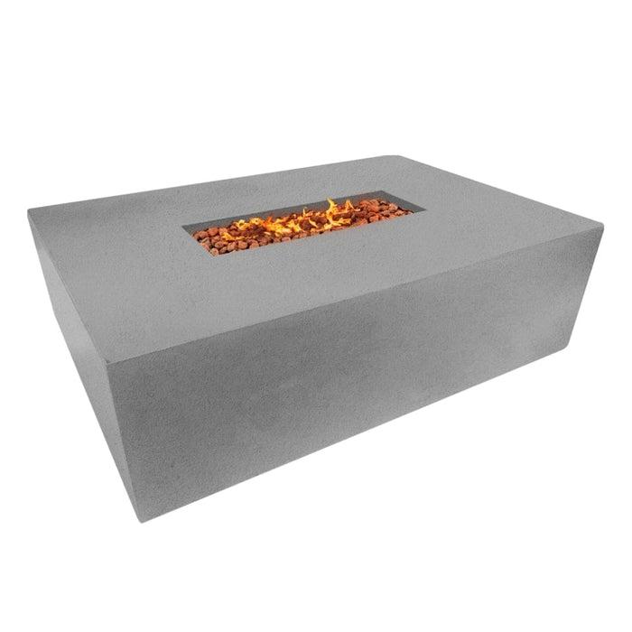 Stonelum Manhattan 04 47-Inch Rectangular Concrete Gas Fire Pit Table