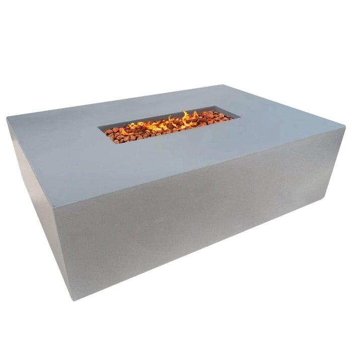 Stonelum Manhattan 04 47-Inch Rectangular Concrete Gas Fire Pit Table