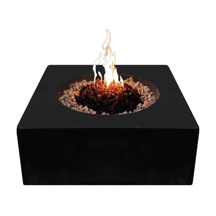 Stonelum Praga 01 39-Inch Square Concrete Gas Fire Pit Table