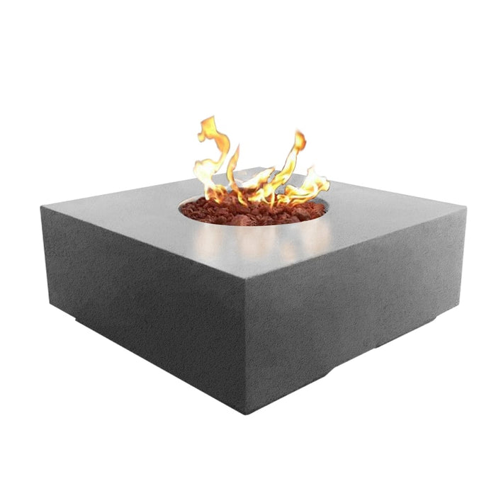 Stonelum Praga 01 39-Inch Square Concrete Gas Fire Pit Table