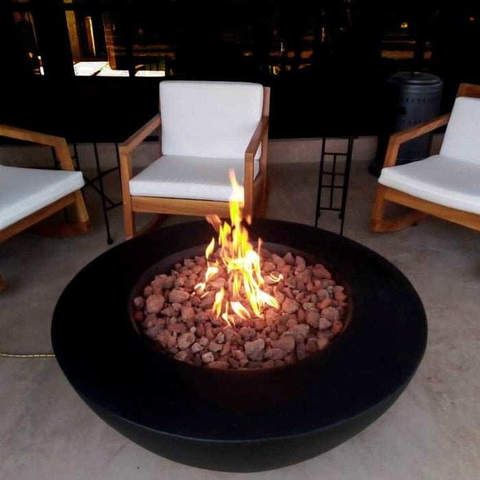 Stonelum Venecia 03 42-Inch Round Concrete Gas Fire Bowl