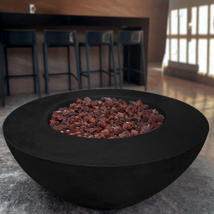 Stonelum Venecia 03 42-Inch Round Concrete Gas Fire Bowl