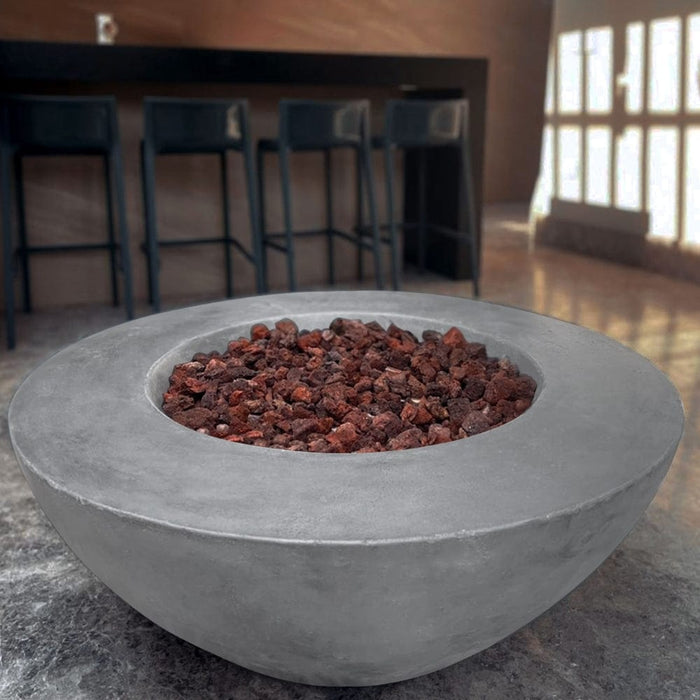 Stonelum Venecia 03 42-Inch Round Concrete Gas Fire Bowl