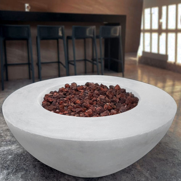 Stonelum Venecia 03 42-Inch Round Concrete Gas Fire Bowl