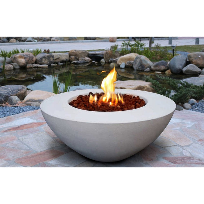 Stonelum Venecia 03 42-Inch Round Concrete Gas Fire Bowl