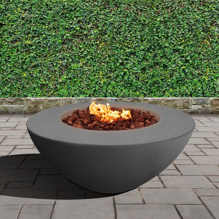 Stonelum Venecia 03 42-Inch Round Concrete Gas Fire Bowl