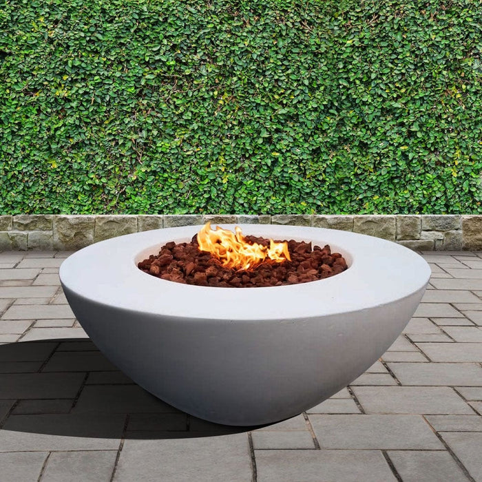 Stonelum Venecia 03 42-Inch Round Concrete Gas Fire Bowl