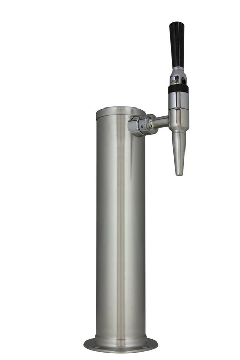 14" Tall Brushed Stainless Steel 1-Faucet Draft Beer Tower with Stout Faucet