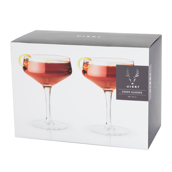 Raye Angled Crystal Coupe Glasses Set of 2