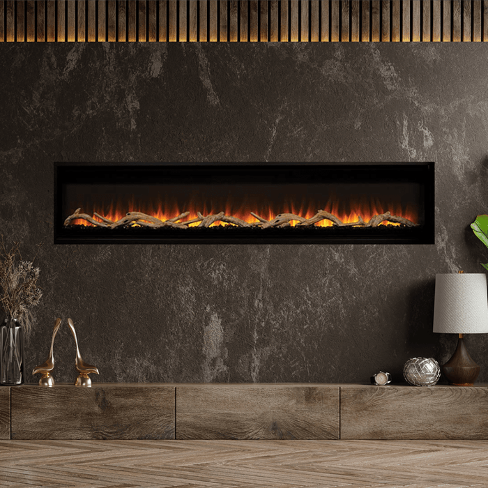 Superior Plexus Built-In/Wall Mounted Zero Clearance Linear Electric Fireplace