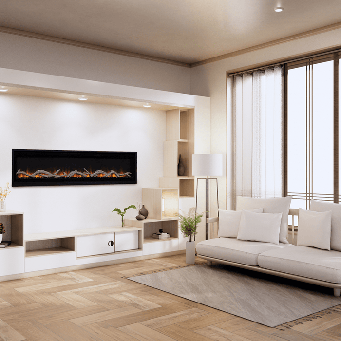 Superior Plexus Built-In/Wall Mounted Zero Clearance Linear Electric Fireplace