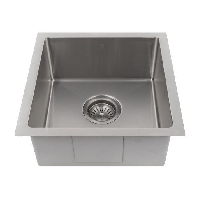 ZLINE 15 in. Boreal Undermount Single Bowl Bar Kitchen Sink in Stainless Steel, SUS-15