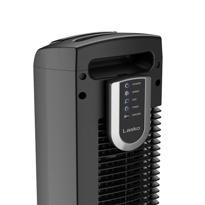 Lasko 36 In 3 Speed Oscillating Tower Fan with Remote Control and Ionizer, Black