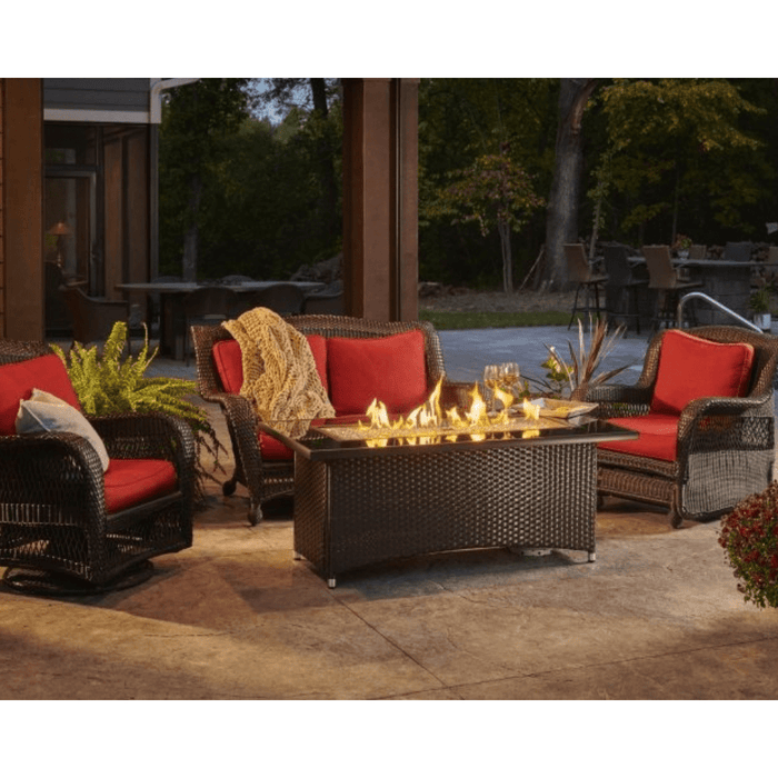 The Outdoor GreatRoom Company Balsam Montego 59-Inch Linear Gas Fire Pit Table (MG-1242-BLSM-K)